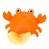Pelota de agua con forma de cangrejo, material de silicona, un juguete divertido para aliviar el aburrimiento, adecuado para piscinas y la hora del baño, diseñado para niños, directamente de la fábrica de origen