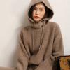 Chapéu e cachecol de cashmere macio e encerado integrados para homens e mulheres outono e inverno malha proteção para orelhas pescoço manga chapéu lã versátil de alta qualidade