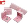 Fábrica lidar com pedido em estoque rosa pu couro bonito jóias embalagem jóias anel pingente pulseira pulseira caixa
