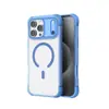 Adequado para Capa de Celular Magnética Transparente com Sensação de Airbag para Apple iPhone 16 Pro Max, Capa de Celular Magnética Apple 16
