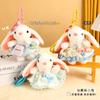 Lindo llavero de peluche de conejito, colgante para mochila escolar, joyería, lindo muñeco de dibujos animados, pareja, pequeños regalos al por mayor