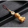 Llavero de Coche Hecho a Mano, Colgante para Llave de Coche, Adorno de Boj Tallado, Colgante Unisex