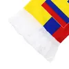 Bufanda de aficionado para el Mundial de EE. UU., Canadá, México, Copa de Europa, Colombia, bufanda de tela de ojo de pájaro con bandera nacional