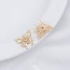 Pingente de Libélula Borboleta de Zircônia Banhado a Ouro 14K com Preservação de Cor DIY Feito à Mão Brincos Pulseira Colar Pingente de Joia Pingente