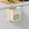 Cubo de basura de cocina para colgar en la pared para uso doméstico, cubo de basura plegable de gran capacidad, contenedor de almacenamiento para colgar en la pared en puertas de gabinetes de cocina