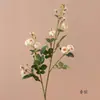 Flor artificial de rosa única estilo nórdico, disponible en stock, adecuada para accesorios de fotografía de bodas y decoración de hoteles de lujo ligero.