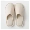 Zapatillas de Algodón para Piso de Madera en Casa Japonesa Temporadas de Primavera Otoño Invierno Hombres Mujeres Interiores Rayadas Silenciosas Antideslizantes Suela Suave Zapatos de Tela de Algodón