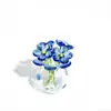 Zibo Vidro Nicho Moda Buquê de Pássaro Arranjo de Flores Enfeites de Vidro Buquê de Flores Eternas Presente Decoração de Mesa