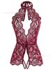 Suministro transfronterizo Europa y Estados Unidos Amazon/ebay comercio exterior ropa interior sexy malla perspectiva encaje cuello mono
