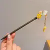 Nuevo pasador tradicional de estilo chino con un toque vintage y de alta gama, con flores de cristal, adecuado para recogidos, cheongsams y como accesorio para el cabello