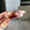 Grampo de Cabelo de Lã Cereja Gradiente Doce e Suave Japonês e Coreano BB Clip para Mulheres, Grampo de Cabelo Elegante de Alto Padrão Acessório de Cabelo Lateral