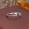 Anillo de Plata de Ley 925 100 Apellidos Familiares Apellido Familiar Anillo para Mujer Nuevo Amor Diseño de Nicho Sentido Anillo de Dedo Abierto Todo-partido Regalo