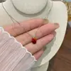 Collar Casual y Exquisito de Plata 925 con Grano de Café con Goteo de Aceite para Mujer, Lujo Accesible Cadena de Clavícula Tirable de Gama Alta de Nicho