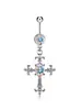 Novo Anel de Umbigo Colorido com Zircônia Aço Inoxidável Ponta Dupla Coração Strass Piercing de Umbigo Body Piercing Anel de Mamilo 24H em Estoque