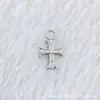 Anillo Retro de Cruz para Correr de Aleación de Titanio F136 Diamante Hilo Interno de Titanio G23 Joyería para Piercing de Labio Zirconia Cabeza
