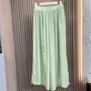 ~Pantalones anchos de cintura elástica de colores, frescos y sencillos para mujer, verano, doble capa, culottes fluidos de lino Tencel, blancos, buena caída, hacen que las piernas parezcan más largas