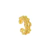 Clip para Oreja Redondo Irregular con Patrón de Árbol Estilo Frío para Mujer Plata de Ley S925 Nicho Original Patrón Vertical Personalidad Elegantes Pendientes de Plata