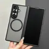 Funda de succión magnética adecuada para Samsung Z Fold 7, cubierta protectora para pantalla plegable, funda de teléfono simple mate de silicona con tacto de piel