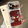 Estilo Grafite Homem-Aranha Compatível com Capa de Celular Apple 17promax Desenho Animado Anime Huawei Xiaomi 17 Janela Grande
