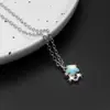 Joias Transfronteiriças Europeias e Americanas Colar Estrela Doce e Cool Diamante Colorido Corrente de Prata Acessórios com Design Retrô Atacado