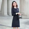 Ropa de Jardín para Maestros de Preescolar de Otoño e Invierno Ropa de Trabajo para Maestros Vestido de Negocios de Moda para Entrevista Vestido de Corte A