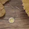 Colgante de collar personalizado con diseño de martillo y cadena de suéter de otoño e invierno de estilo chino de marca redonda de oro vintage de dios de la riqueza de plata esterlina S925