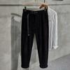 21 Nuevos Pantalones Casuales de Pana Gruesa de Invierno con Sentido de Textura de Moda para Hombre, Ajuste Delgado, Cintura Holgada con Cinturón