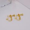 Accesorios para aretes DIY sin agujero en la oreja Clip para la oreja de tornillo ajustable en forma de U Clip para la oreja Clip para la oreja modificado Clip para la oreja