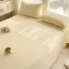 Sábana de Cama de Algodón Puro Lavado Clase A Pieza Única Todo Algodón Dormitorio Estudiantil Funda de Edredón Color Sólido Funda de Almohada Juego de Tres Piezas Sábana de Cama de 1.5m