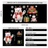 Decorações de Natal Papai Noel Adesivos Eletrostáticos para Portas de Vidro Janela Homem de Gengibre Floco de Neve Pinguim Urso Branco Presente