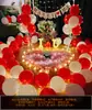 Surpresa de Aniversário Decoração de Cena Romântica 520 Confissão Quarto Luz LED Balão de Proposta Tecido de Parede de Fundo Cor
