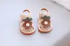 Novos Sapatos de Princesa Fechados para Bebês e Meninas Pequenas, Verão, Antiderrapantes, Sola Macia, Sandálias Respiráveis para Bebês