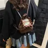 Mochila para Niña Estilo Coreano Dulce y Linda Estampado de Leopardo Bordada de Gama Alta Versátil Transfronteriza para Estudiantes Niños