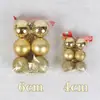 Bola de Luz Navideña Bola Brillante Galvanizada Polvo Mate Colgante para Árbol de Navidad Guirnalda Bola Decorativa de Ratán 6cm Bolas de Colores