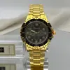 Comercio Exterior Transfronterizo Venta Caliente Moda Negocios Reloj para Hombre Casual para Hombre Combinación Perfecta Tres Ojos Dorado Reloj de Cuarzo para Hombre