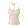 Top de verano con ribete de encaje en la parte delantera, de estilo maduro, entallado y sin espalda, combinado con un sexy top de tirantes finos para un look de chica hot