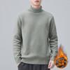 Suéter de cuello alto de color liso para hombre Shanggu Otoño e Invierno Forrado de felpa Engrosado Cálido Resistente al frío Versátil Cómodo Camiseta básica para hombre