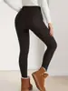 Leggings de Moda para Mujer de Cintura Alta con Forro de Felpa para Otoño e Invierno, Pantalones Térmicos Deportivos Casuales Cálidos de Alta Elasticidad