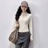Traje Deportivo Otoño Invierno Nuevo Nylon Más Terciopelo Chaqueta de Yoga Adelgazante Moldeador Faldas Pantalones de Pilates Conjunto de Dos Piezas para Entrenamiento