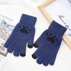 Guantes de invierno cálidos de punto para dedos, moda, lindos, pantalla táctil, dedo completo, doble capa, forro polar, gruesos, nuevos al por mayor