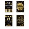 Amazon 50 Anos Festa Garrafa de Vinho Rótulo Adesivo Cinquenta anos Criativo Preto Dourado Adesivo Adesivo Adesivo