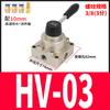 Válvula Neumática de Tres Posiciones Cuatro Vías de Giro Manual Válvula Manual Válvula Inversora Hv-02 03 04 Control de Cilindro Interruptor Inversor