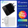 Medidor europeu 40W nitreto de gálio 2C1A cabeça de carregamento multi-protocolo QC3.0 + PD20W dual C multi-port carregador inteligente independente