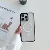 Funda Succión Magnética Piel Sintética Acrílica TPU de 1.5 mm Color Puro Goteo de Aceite Adecuada para Iphone16/15/14Promax