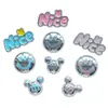 Pingentes finos "nice" galvanizados, acessórios de rosto sorridente, pingentes de sapato para tamancos, acessórios para joias DIY, acessórios de cabelo, adesivos para capa de celular