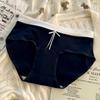 Tamanho Grande Gordo mm Cintura Média Novo Francês Doce Algodão Puro Parte Inferior Crotch Amigável à Pele Sem Costura Verão Laço Calcinhas Finas