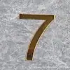 Adesivo Digital Estéreo de Acrílico Letras Bronze Dourado Preto e Branco Número do Quarto Adesivo de Parede Placa de Número de Porta Placa