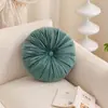 Cojín Redondo con Forma de Calabaza, Cojín Grueso y Grande para Sofá, Futón Plegable con Pliegues para Ventana Saliente de Sala de Estar, Cómodo Cojín de Asiento para Tatami