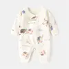 Roupas de Borboleta para Bebê Recém-Nascido, Roupas Sem Costura, Roupas de Monge de Algodão Puro para Recém-Nascido Outono e Inverno, Macacões de Bebê com Velcro