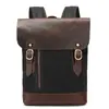 Mochila de Lona Encerada para Viajes al Aire Libre Europea y Americana de Gran Capacidad Impermeable para Computadora Mochila Casual